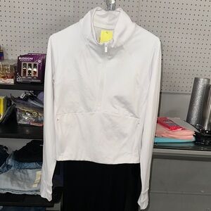 All in Motion White Quarter-Zip Pullover